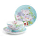 Stechcol Gracie Bone China Peony Blue Bone China Cup and Saucer Set