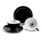 Halloween Arsenic Skull Black Gold Tea Cup and Saucer Set