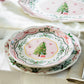 Christmas Tree Pink Dessert/Dinner Plate