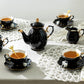 Grace Teaware Black Gold Scallop Tea Set