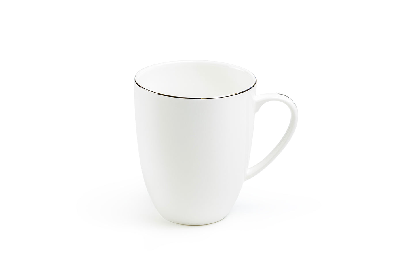 Silver Rim Blanc Bone China Mug