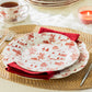 Red Village Fine Porcelain Dessert/Dinner Plate