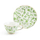 Greeny Garden Fine Porcelain Tea Cup and Saucer