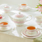 Pink Stripe with Gold Dots Fine Porcelain Tea Set