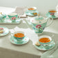 Grace Teaware Mint Flower Garden Fine Porcelain Tea Set