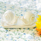 White Gold Snails Ceramic Salt and Pepper Shaker Set