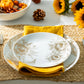 Grace Teaware Fall Thanksgiving Gold Sunflowers Fine Porcelain Dessert / Dinner Plate set