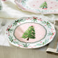 Christmas Tree Pink Dessert/Dinner Plate