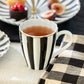 Black and White Scallop Fine Porcelain Mug