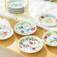 12 Days of Christmas Fine Porcelain Appetizer Plate Set - Metal Rack Version