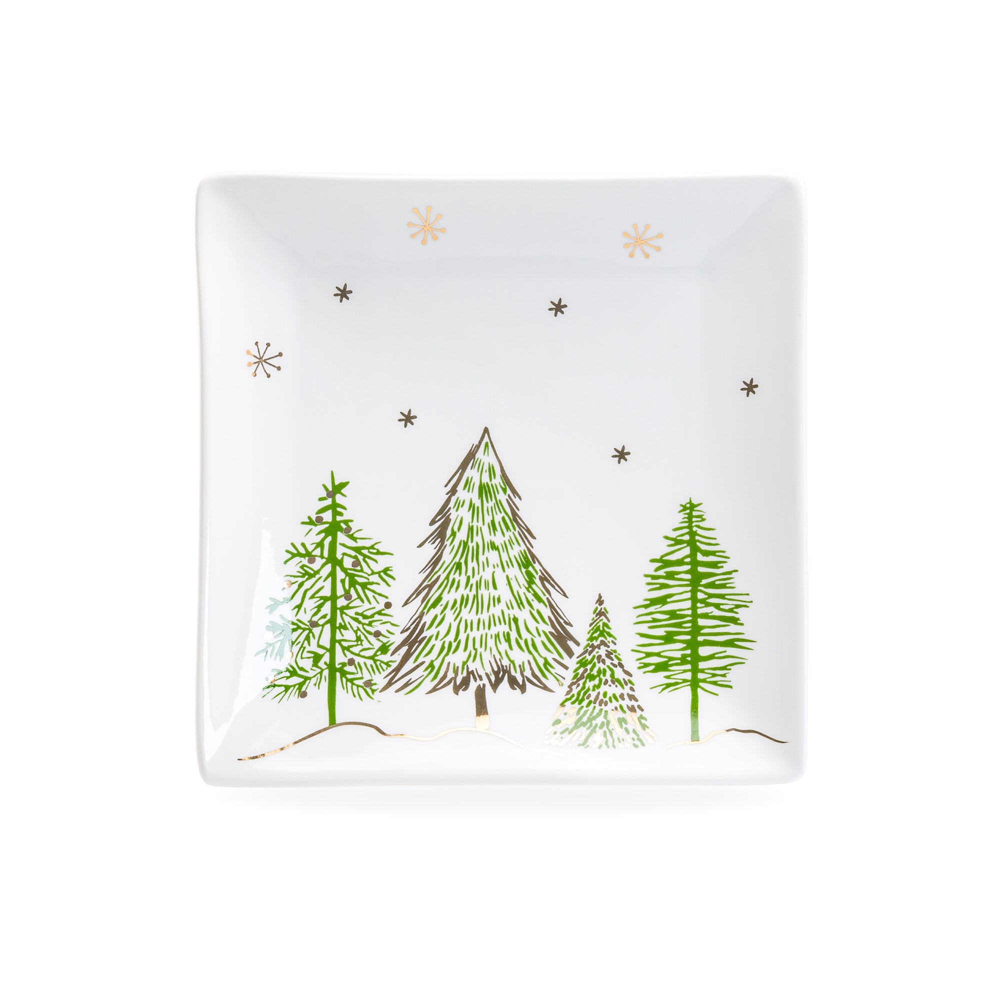 Square shop christmas plates