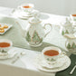 Grace Teaware Christmas Pine Trees Fine Porcelain 11-piece Tea Set