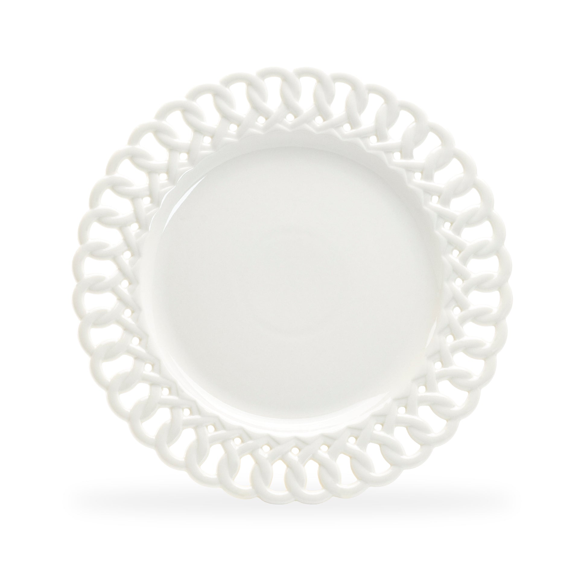 Grace Teaware 10.25" White Heirloom Fine Porcelain Dinner Plate