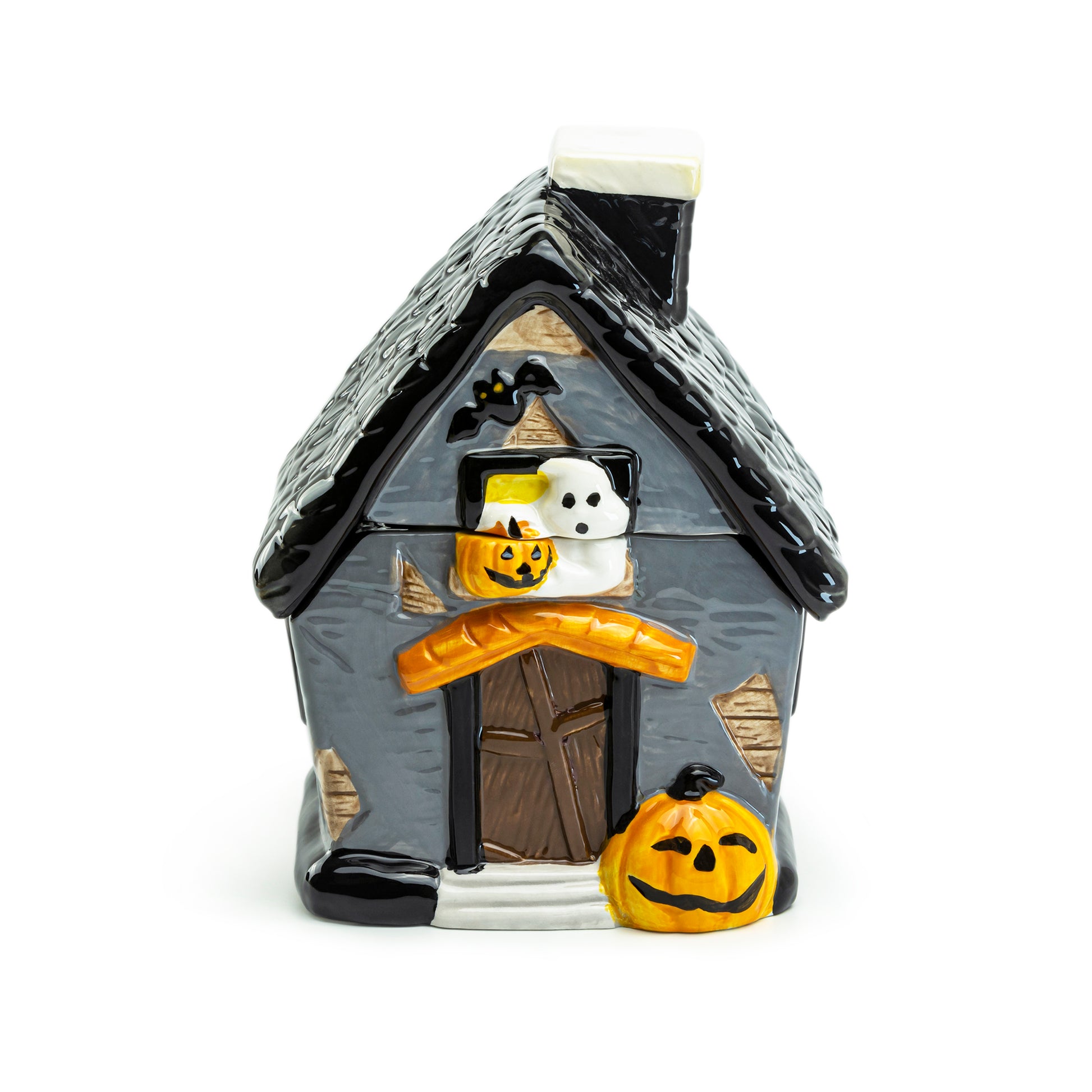 Potter's Studio Handmade Halloween Haunted House Ghost Pumpkin Jack o lantern Cookie Candy Jar