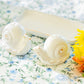 White Gold Snails Ceramic Salt and Pepper Shaker Set