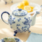 Blue Botanical Three-Foot Fine Porcelain Teapot