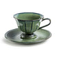 Grace Teaware Emerald Elegance Fine Porcelain Cup and Saucer