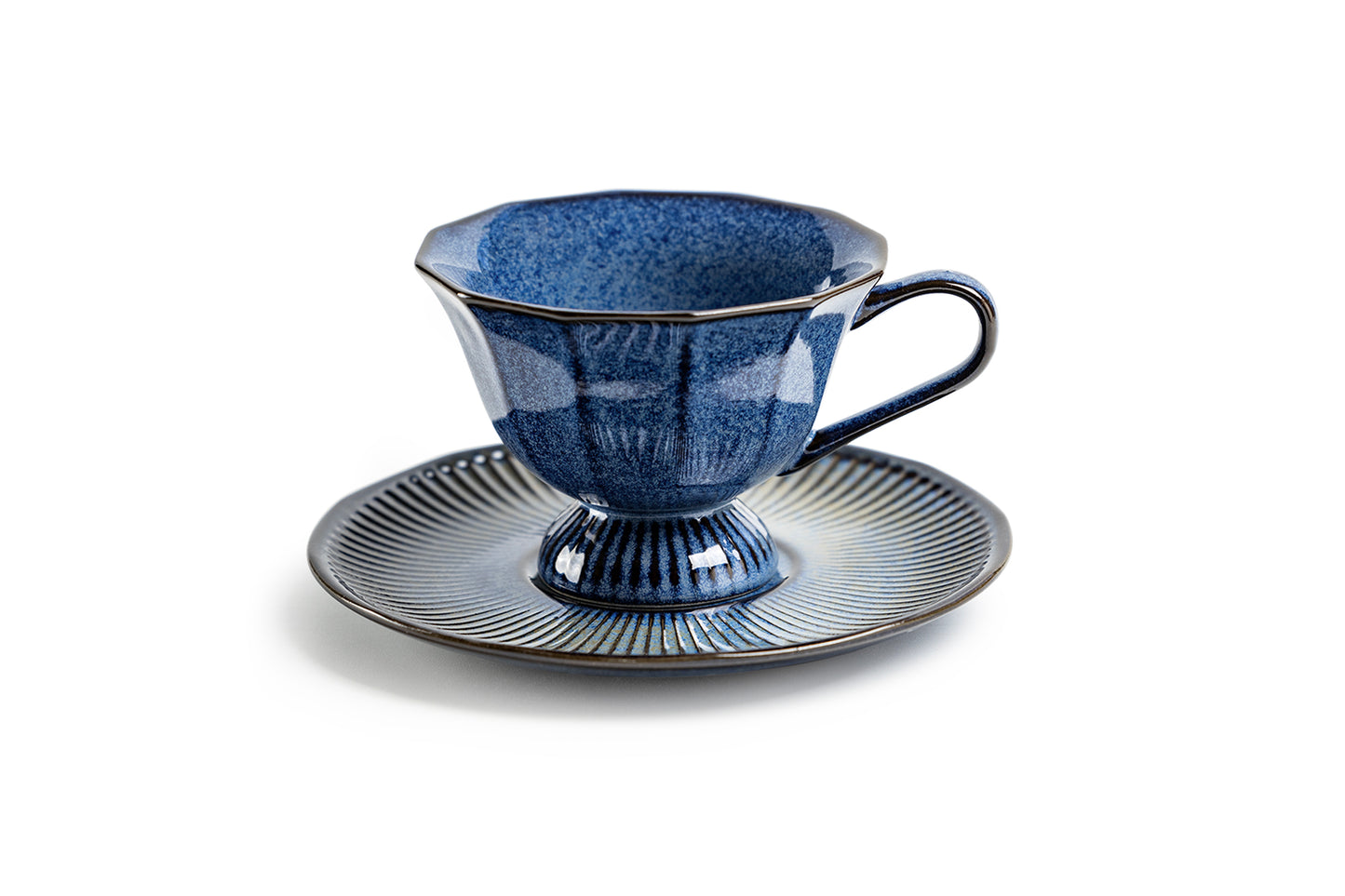 Grace Teaware Sapphire Serenity Fine Porcelain Cup and Saucer