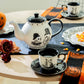 Halloween Victorian Skeletons 5-Piece Tea Set