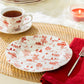 Red Village Fine Porcelain Dessert/Dinner Plate