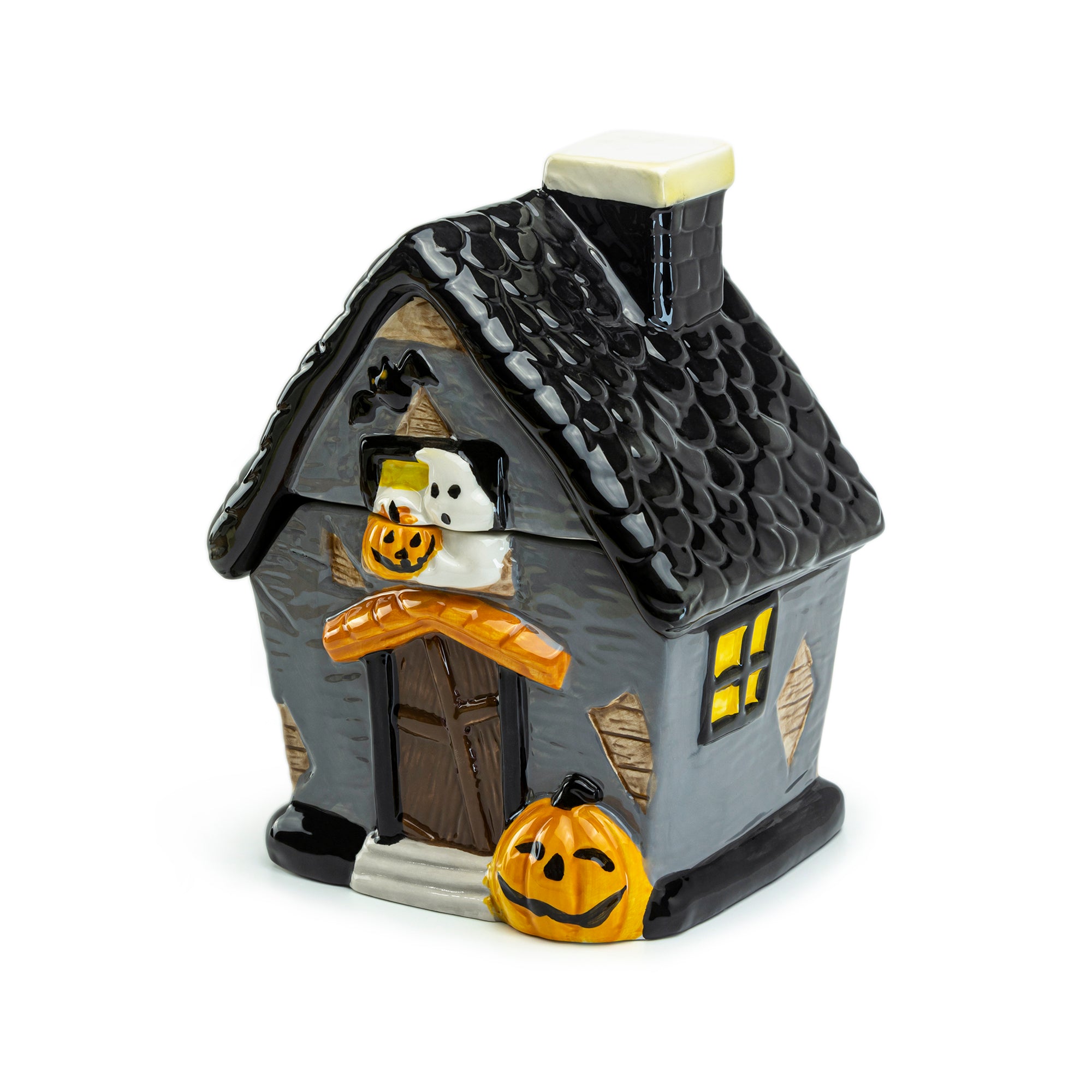 At top Home Ceramic 5x9in Boo Ghost Cookie Jar Cer2564