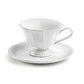 Grace Teaware Ivory Grace Fine Porcelain Cup and Saucer