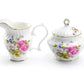 Stechcol Gracie Bone China Grace's Pink Rose Bone China Sugar & Creamer Set