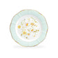 Grace Teaware Yellow Corn Flowers with Mint Rim Fine Porcelain Dessert Plate