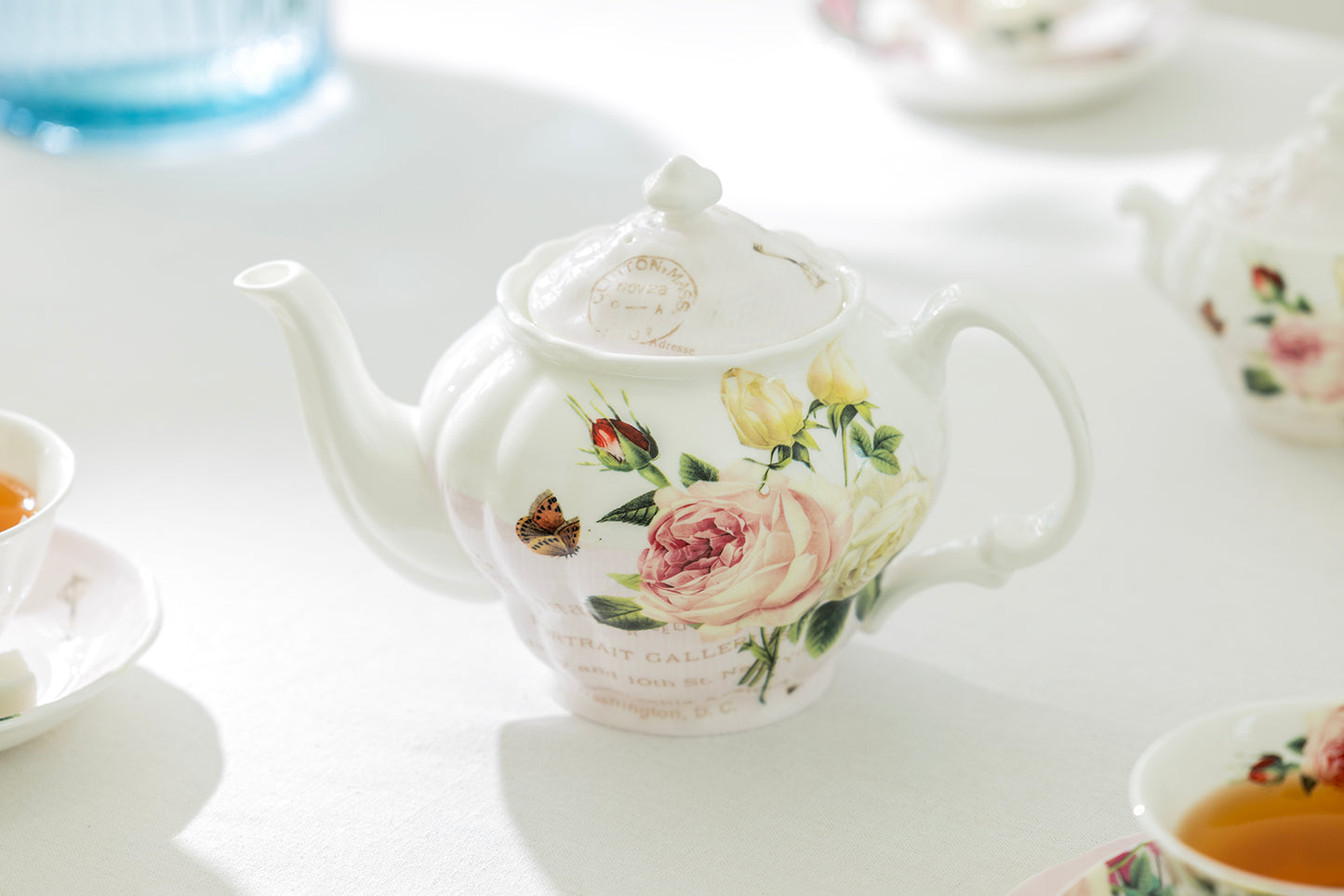 Liz's Rose Garden Bone China Teapot