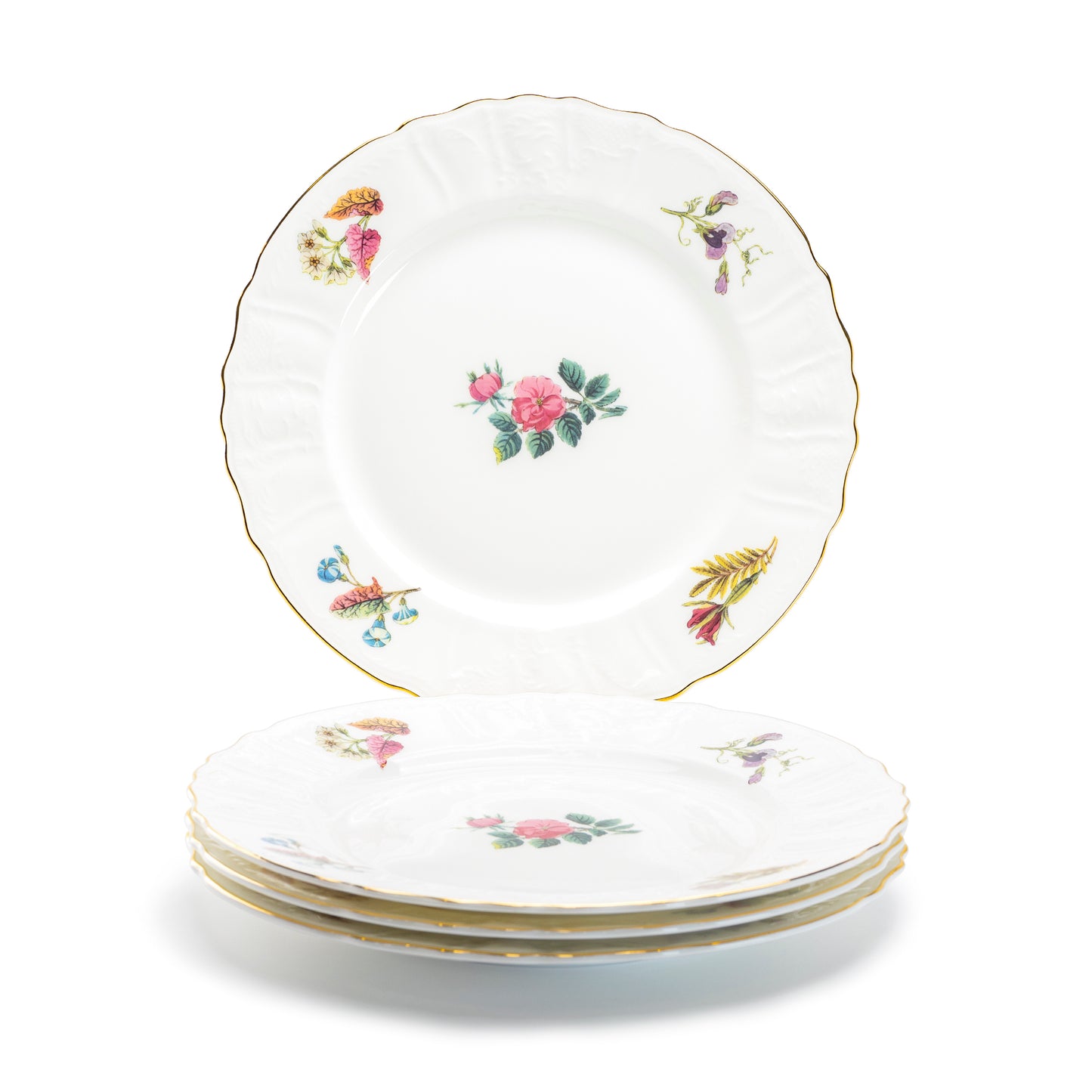 Gracie Bone China Anna Garden Bone China Dinner Plate set of 4