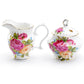 Sandra's Rose with Butterflies Bone China Sugar & Creamer Set