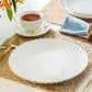 White Gold Shell Fine Porcelain Dessert/Dinner Plate