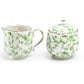 Greeny Garden Fine Porcelain Sugar & Creamer Set