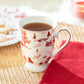 Red Village Fine Porcelain Footed Mug