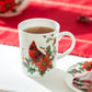 Gracie Bone China Cardinal Poinsettia Bone China Mug Christmas mug Holiday mug