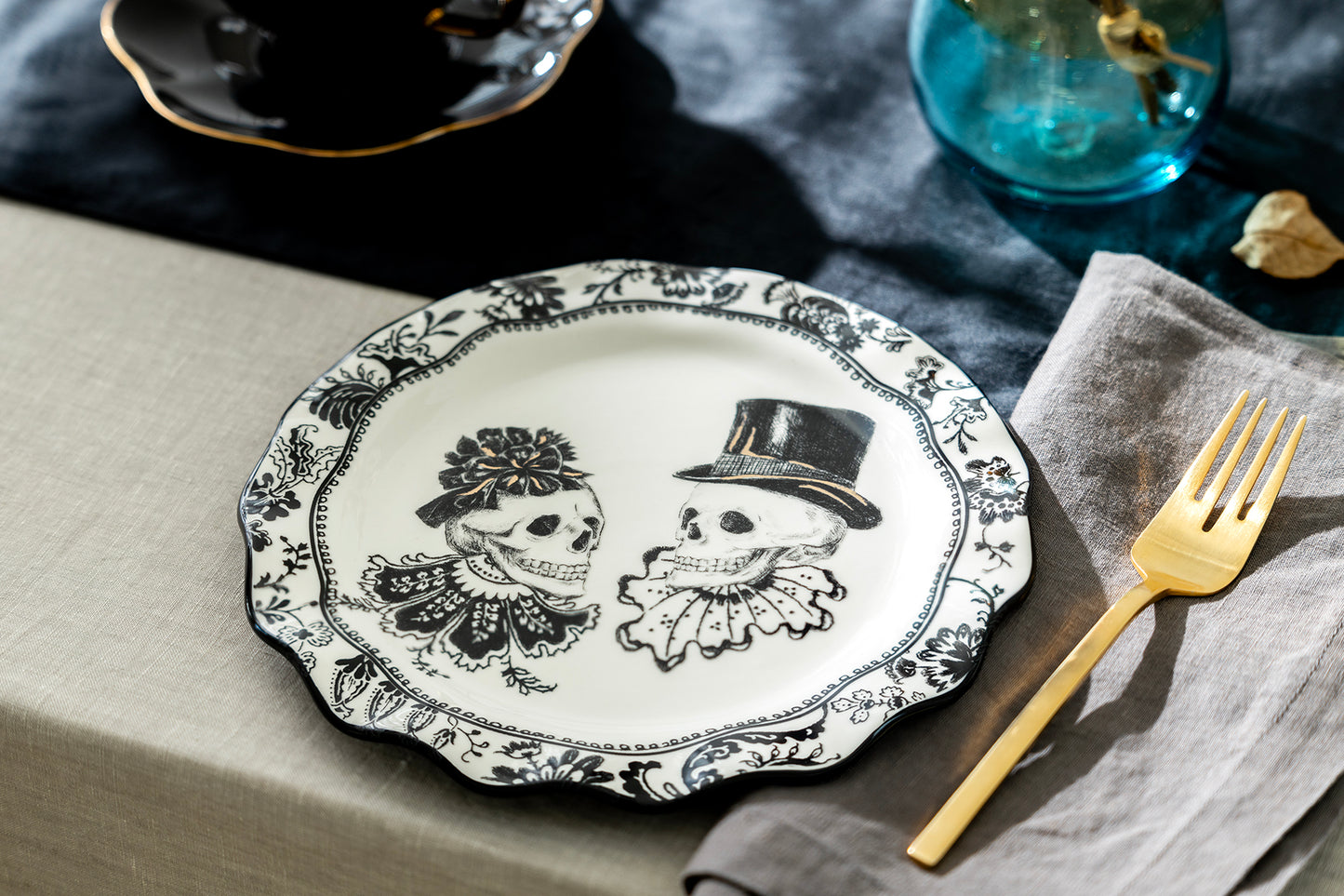 8.5" Halloween Skulls Dessert / Salad Plate