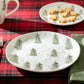 Potter's Studio Snowy Pine Trees Organic Shape Dinner Plate