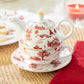 Red Village Fine Porcelain Tea For One Set