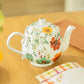 Fall Bloom Fine Porcelain Teapot
