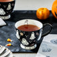 Spooky Ghosts Black Latte Mug