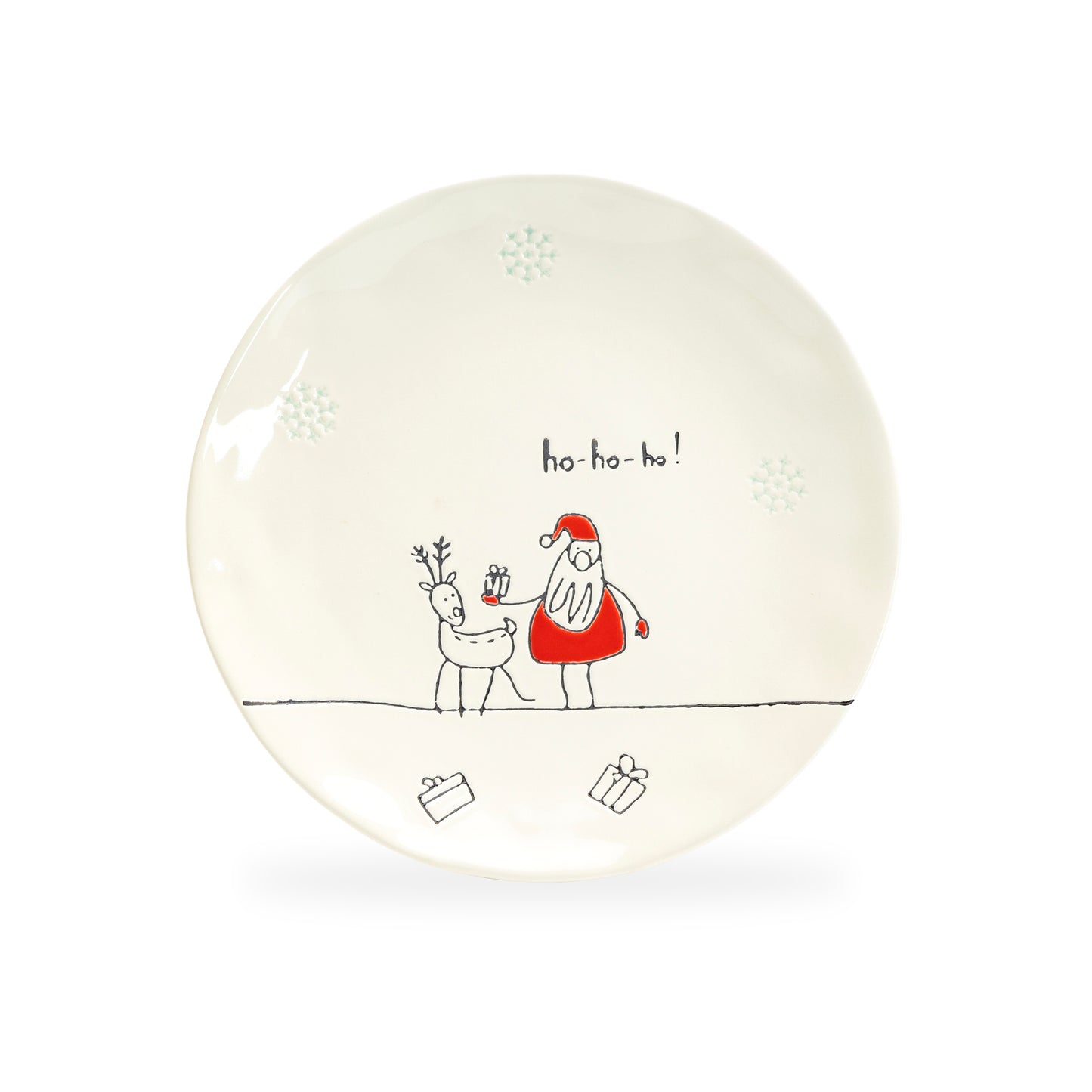 Santa’s Reindeer Gift Dessert Plate