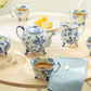 Blue Botanical Garden Three-Foot Fine Porcelain Tea Set