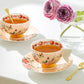 Gracie Bone China Rose Butterfly Tea Cup and Saucer