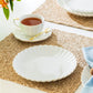 White Gold Shell Fine Porcelain Dessert/Dinner Plate
