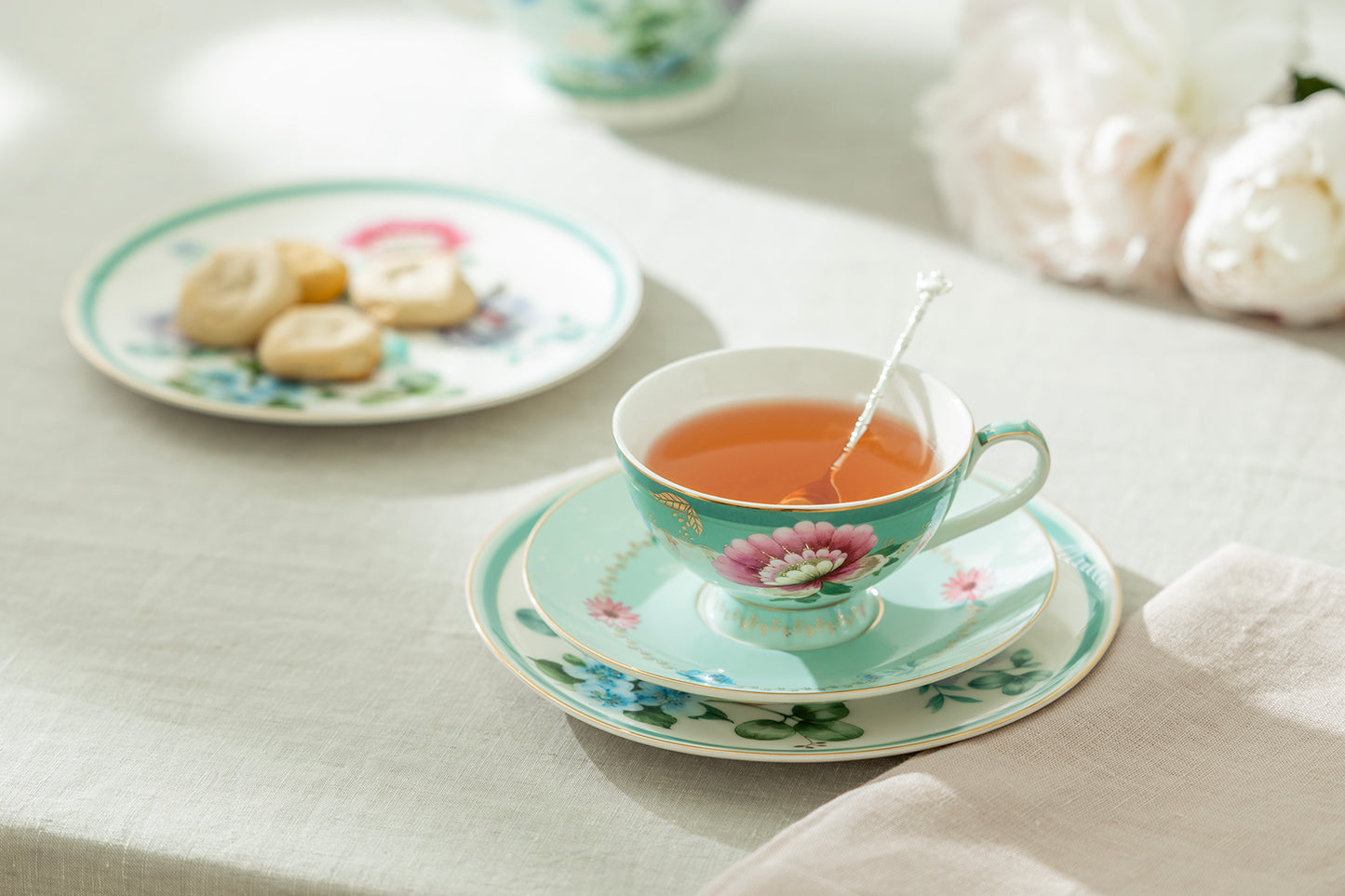 Mint Flower Garden Fine Porcelain Tea Set