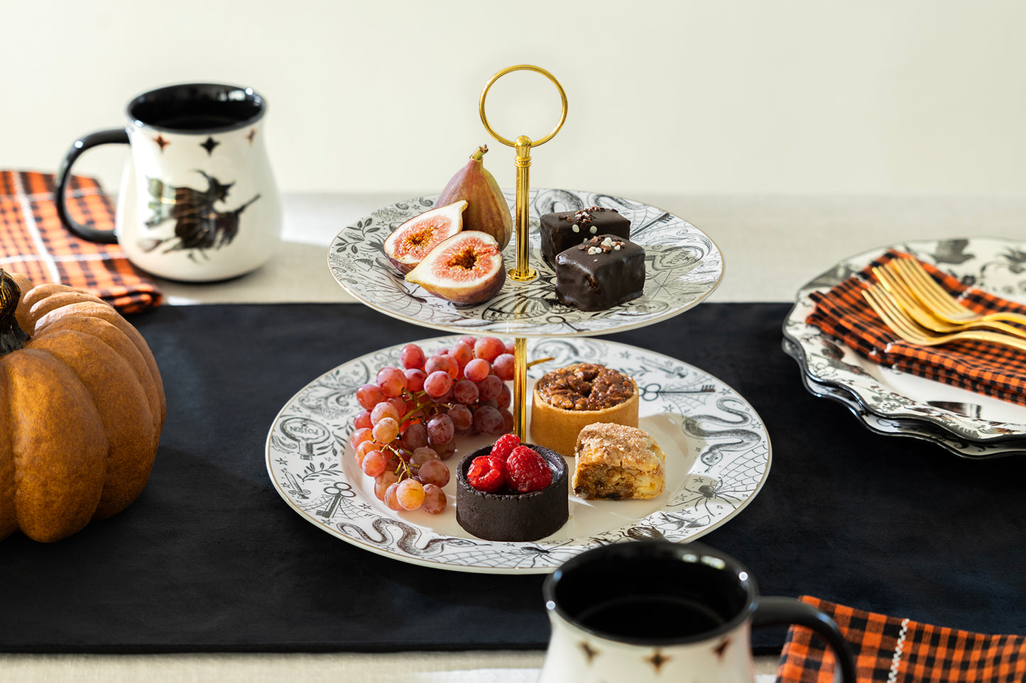 Mystic Web Fine Porcelain 2-Tier Server