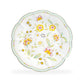 Grace Teaware Yellow Corn Flowers with Mint Rim Fine Porcelain Dinner Plate