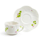 Julia's Clover Garden Fine Porcelain Tea Cup and Saucer