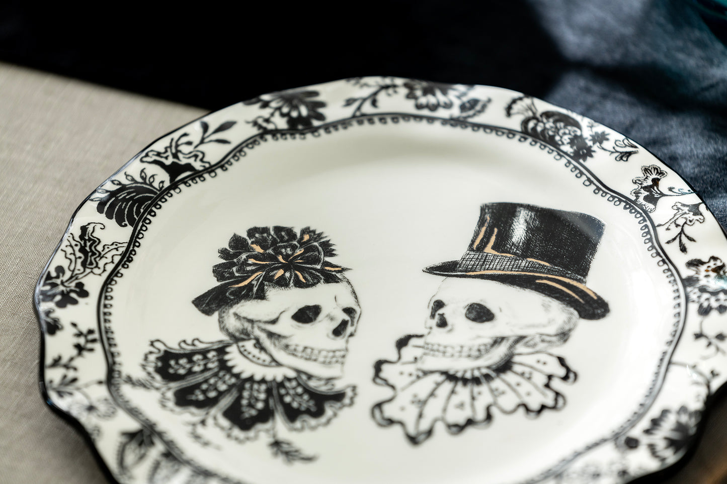 8.5" Halloween Skulls Dessert / Salad Plate