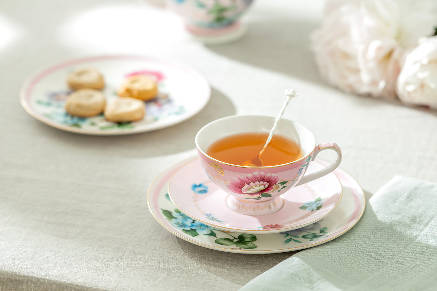 Pink Flower Garden Fine Porcelain Tea Set